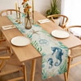 thumbnail image 3 of Seahorse Coastal Table Runner - 48 Inch Long, Kitchen Dining Table Runner Dresser Scarves, Vintage Nautical Ocean Starfish Compass Farmhouse Decor for Coffee Tables Wedding Party Banquet, 3 of 8