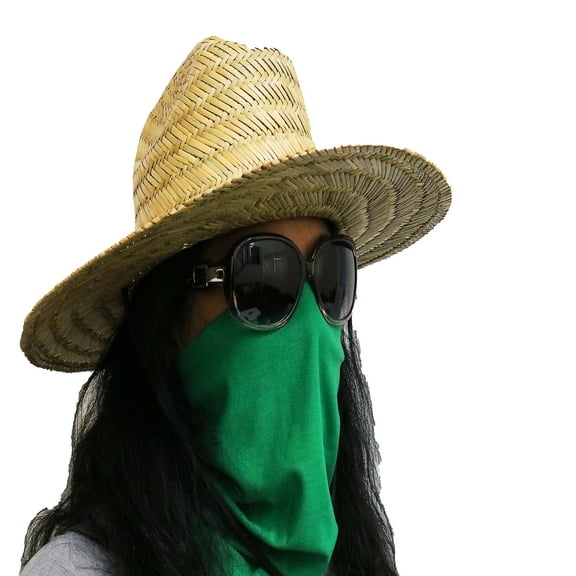 Face Mask Solid Green Face Covering Bandana Seamless Multifunctional Unisex Headwrap Balaclava US SELLER!