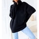 thumbnail image 2 of Suéter de cuello alto con cuello alto, color liso, talla L, 2 of 3