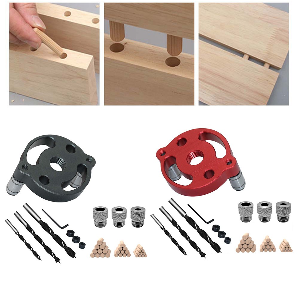 Whatever You Like Pocket Hole Jig Kit Dowel Drill Joinery Drive Adapter for Angle Drilling Holes (Hand Tools)