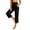 Black, variant on SwiftWear Women's High Waisted Capri Yoga Pants with Side Slit & Pocket Soft Stretch Casual Workout Capris for Summer Running, Gym