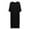 Black, variant on JTieacloth Sleep Shirt for Men Male Solid Color Short Sleeve Round Neck Nightdress Robe Homewear Black