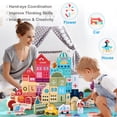 thumbnail image 4 of LENNYSTONE Wooden Building Blocks for Toddlers, Kids City Construction Stacking Creative Toys, Preschool Learning Education Block for Boys Girls Ages 3-6, 100pcs, 4 of 7