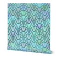 Peel & Stick Wallpaper Swatch Mermaid Tail Scales Waves Sea Ocean