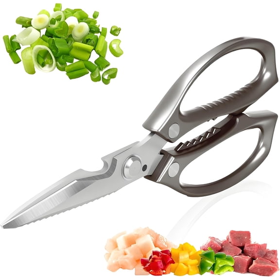 Heavy Duty Kitchen Scissors - Ultra Sharp Stainless Steel Shears for Cutting Chicken Bones, Poultry & Meat , All-Purpose Cooking & Food Scissors, Dishwasher Safe