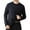 Black, variant on Cavosen Men's Base Layers Long Sleeve Crewneck Stretch Tees Thermal Solid Fitted Undershirts Soft Fall Casual Tops