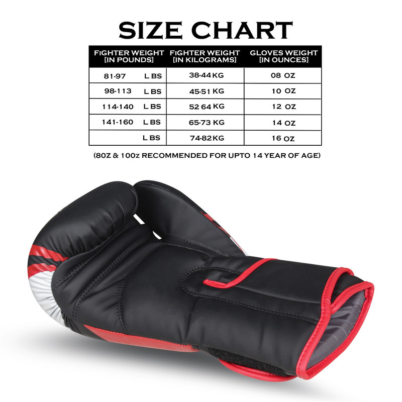 Cowhide Leather Boxing Leather - Kickboxing Gloves for Outdoor Sports Training, Muay Thai, Training Sparring, Fighting, Kickboxing, Punch Bag Boxing for Men & Women (REDBLK 2 OZ)