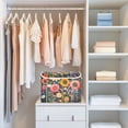 thumbnail image 4 of Yayeee Collapsible Cube Storage Bin with Lid Fabric Closet Decorative Basket with Handles, Large Colorful Flowers, 4 of 7