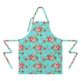 thumbnail image 2 of Pioneer Flower Floral Print Pattern Apron for Women and Men, Cotton Linen Waterproof with Pockets, Adjustable, 33x27 Inch for Kitchen, Gardening, BBQ, Salon, 2 of 6