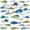 White Blue 01, variant on Manfei Artistic Fish Blackout Curtains, Sea Striped Window Curtains Pack of 2 (38x45 Each), Blue