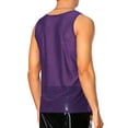 thumbnail image 3 of INSPIRE CHIC Mesh Sheer Tank Top for Men's See Through Sleeveless Tee Shirts Crew Neck Party Vest XL Purple, 3 of 5