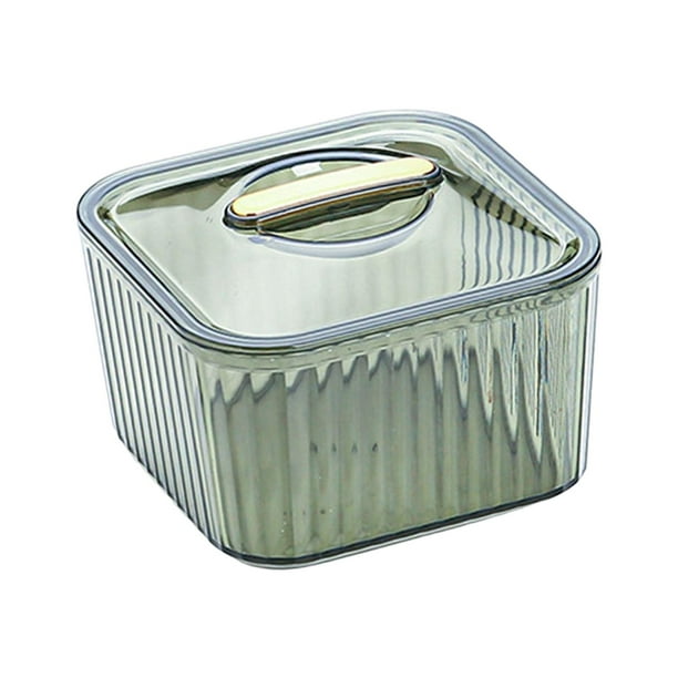 Bandeja de servir dividida, decorativa para el hogar, moderna, multifuncional, para aperitivos. Caja verde