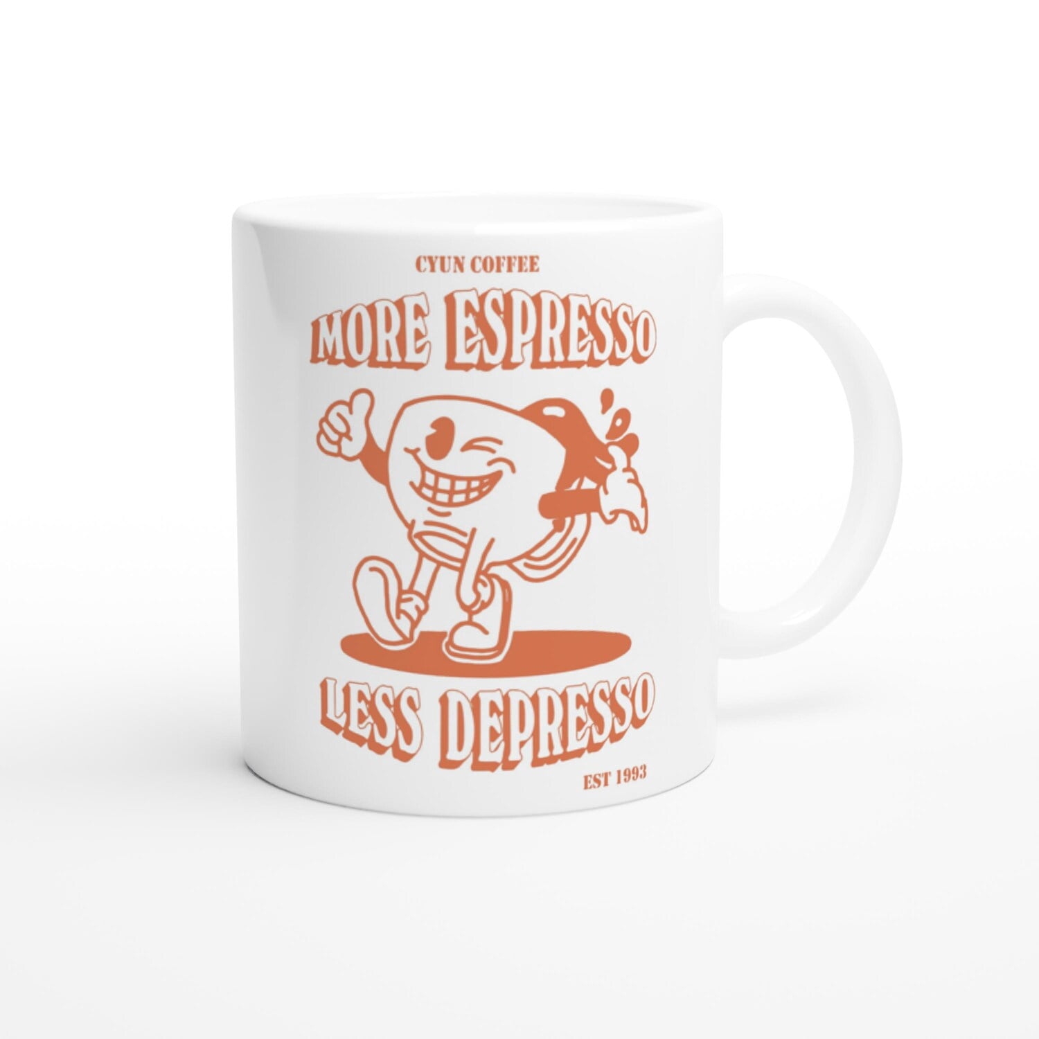 Retro Coffee Mug, More Espresso Mug, Coffee Art Mug, Coffee Lover Gift Idea, Funny Retro Quote, Office Gift Mug, Aesthetic Ceramic Cup
