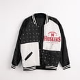 thumbnail image 3 of Women's Gameday Couture Black Nebraska Huskers Oversized Inner Drive Varsity Rhinestone Full-Snap Bomber Jacket, 3 of 5