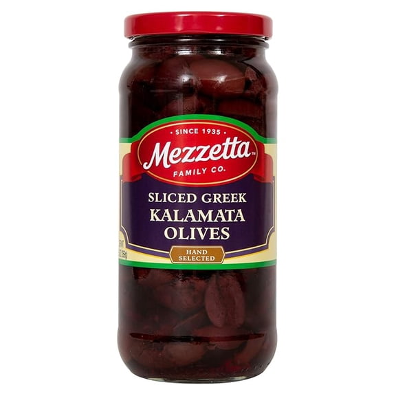 Mezzetta Kalamata Olives, Sliced, 9.5 Ounce