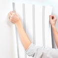 thumbnail image 3 of Advantage Bobbin Stripe Grey Scalloped Wallpaper, 3 of 5