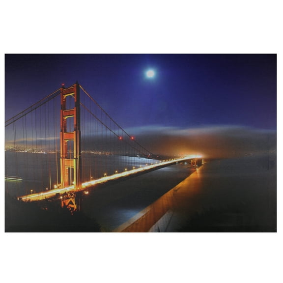 Northlight LED Lighted Famous San Francisco Golden Gate Bridge Canvas Wall Art - 15.75" x 23.5"