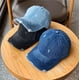 thumbnail image 4 of Gorra de béisbol de vaquero para hombre, estilo japonés, vintage, lavada, vieja, suave, con parte superior azul, con protector solar, moderna para mujer y hombre, 4 of 5