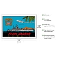 thumbnail image 2 of Pearl Harbor Hawaii - U.S. Navy Destroyer Battleship - Vintage Hawaiian Decal by Lindgren Brothers c.1948 - Master Art Print (Unframed) 12in x 18in, 2 of 4