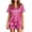 Hot Pink, variant on Satin Pajamas Set for Women Short Sleeve Sleepwear Soft Button Down Pjs 2 Piece Casual Shorts Summer Set