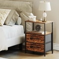 thumbnail image 7 of Behome Nightstand with Charging Station, Bedside Table with Storage, End Tables with USB Ports and Outlets for Bedroom, Living Room,Rustic Brown, 7 of 7