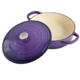 thumbnail image 3 of Crock-Pot Artisan 2 Piece 5 Quart Enameled Cast Iron Braiser with Lid in Lavender, 3 of 8