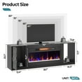 thumbnail image 6 of Bestier Fireplace TV Stand with Wide Electric Fireplace, 70" Modern Media Console with Storage for up to 80-Inch TVs & PS5 Gaming Console in Black Marble, 6 of 12