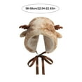 thumbnail image 5 of harmtty Deer Design Winter Hat Plush Ears Women Furry Animal Hat Cold Days Skiing Snowboarding Windproof Ear Protection Warm Hat, 5 of 8