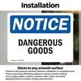 thumbnail image 3 of (2 Pack) Dangerous Goods OSHA Notice Sign 7 Inch X 5 Inch Vinyl Label Decal Sticker Weather Resistant, UV Protected for Workplace, Business, and Construction Site, Made in the USA, 3 of 7