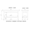 thumbnail image 4 of Alaterre 14" Shaker Cottage Espresso Bench with Shelf, 4 of 5