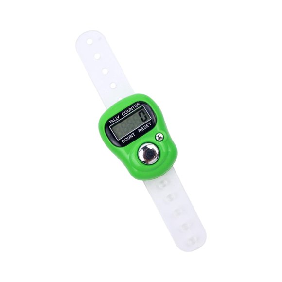Contador electrónico de dedos, contador de dedos, contadores de conteo, clickers Verde
