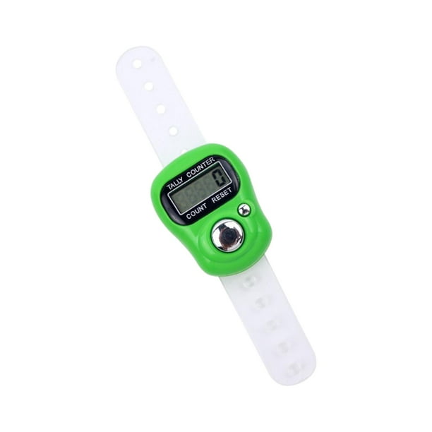 Contador electrónico de dedos, contador de dedos, contadores de conteo, clickers Verde