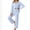 06Light Blue, variant on Cueply Womens Pajama Sets Long Sleeve Knit Button Down Pj Lounge Sets Sleepwear with Drawstring Pockets