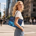 thumbnail image 7 of TSOVTHRID Sea Turtle Tropical Floral Print Handbag and Wallet Set Womens Tote Bag with Matching Wristlet Wallet Pu Leather Top Handle Handbag Starry Sky Satchel Purse for Shopping Walking, 7 of 7