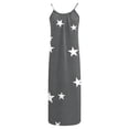 thumbnail image 5 of Aimik Women's Scoop Neck Spaghetti Strap Dress Summer Fashion Print Loose Straight Maxi Dress Relaxed Fit Lounge Vacation Dress, 5 of 6