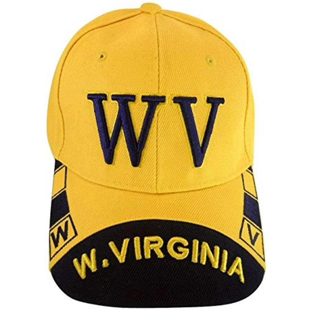 BVE Sports Novelties West Virginia WV Men's Adjustable Baseball Cap