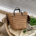 thumbnail image 4 of Bolsos de hombro para mujer Tote Casual Summer Straw Woven Bag Messenger Bag (Marrón) Ehuebsd Para Estrenar, 4 of 9