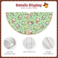 thumbnail image 4 of Daiia Spring Gnomes Drawing Merry Christmas Tree Skirt , Xmas Large Lace-up Tree Skirt, Santa Snowflakes Rustic Home Decorations New Year Party Farmhouse Decor-30", 4 of 7