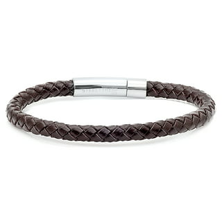 Steel Evolution Blue Braided Leather and Mesh Stranded Magnetic ...