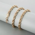 thumbnail image 6 of HOOUN Rose Gold Singapore Twist Chain Rope Necklace Stainless Steel Women Mens 2-8mm-24 inches For Necklace-6mm, 6 of 8