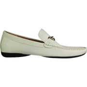 Masimo Mens Faux Suede Driving Moccasins Adult Male Slip on Dress Shoes White 7.5
