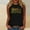 â™”325-Black, variant on Women's Print Sleeveless Round Neck Top - Casual Tank Vest, Summer Holiday Tee, Cultural Celebration Style