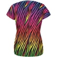 thumbnail image 2 of Rainbow Zebra Stripes All Over Womens T-Shirt - Large, 2 of 2
