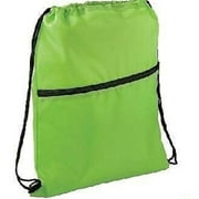 Drawstring Neon Green Gym Tote Bag School Sport Pack Survival Backpack