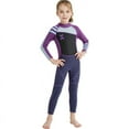 thumbnail image 2 of Kids Girls Long Sleeve One Piece Wetsuits Swimsuits, 2 of 5