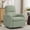 Teddy Green, variant on BaseBeauty Power Swivel Rocker Recliner, Nursery Recliner Glider Chair with Removable Cushion, Swivel Glider Recliner with Double Pockets, Corduroy White