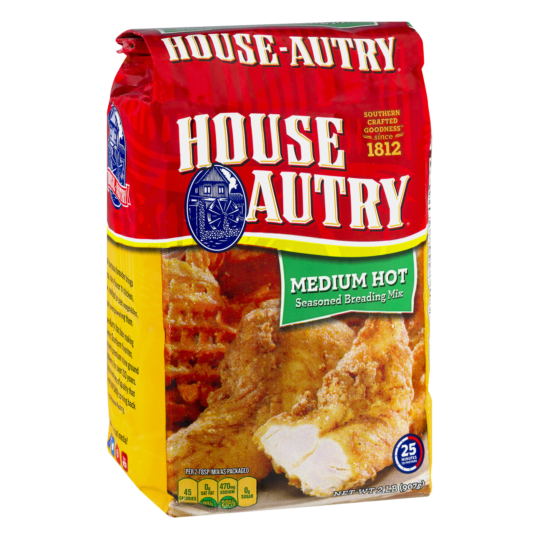 2 Pack House Autry Medium Hot Seasoned Breading Mix 2 Lbs Walmart Com Walmart Com