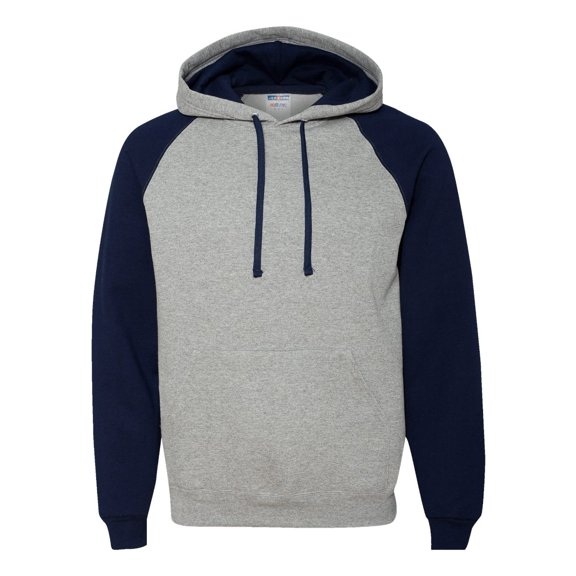 JERZEES Nublend® Colorblocked Raglan Hooded Sweatshirt