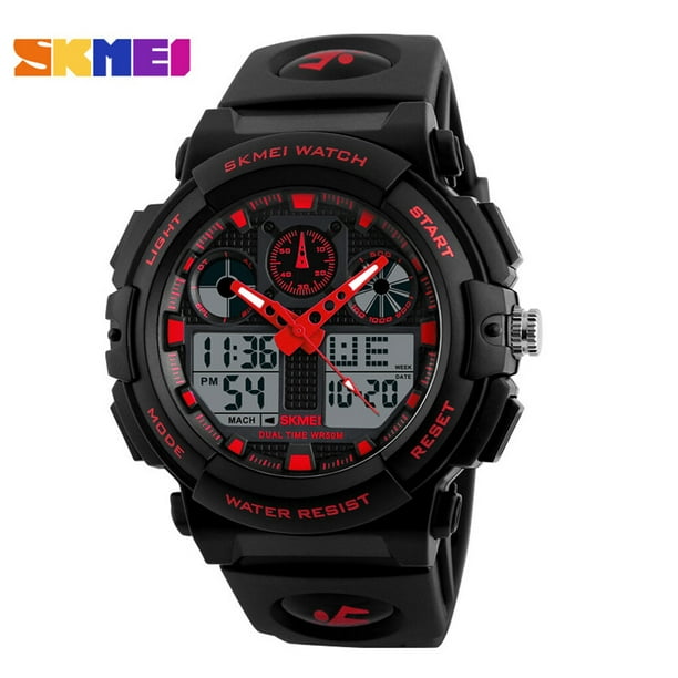Qarigey 1270 Reloj electrónico deportivo multifuncional para hombres al aire libre Reloj con personalidad Relojes Rojo