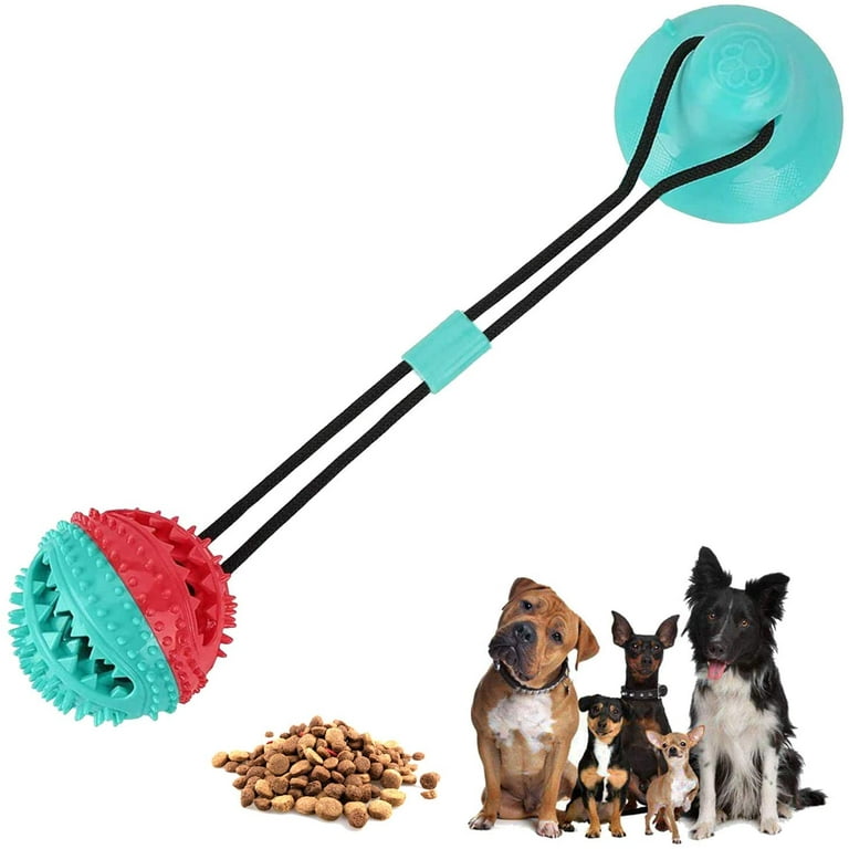 Dog Chew Toy with Suction Cup for Aggressive Chewers, Puppy Training Treats  Food Dispensing Toothbrush Pet Teeth Cleaning Rope Toys for Small Medium  Dogs 